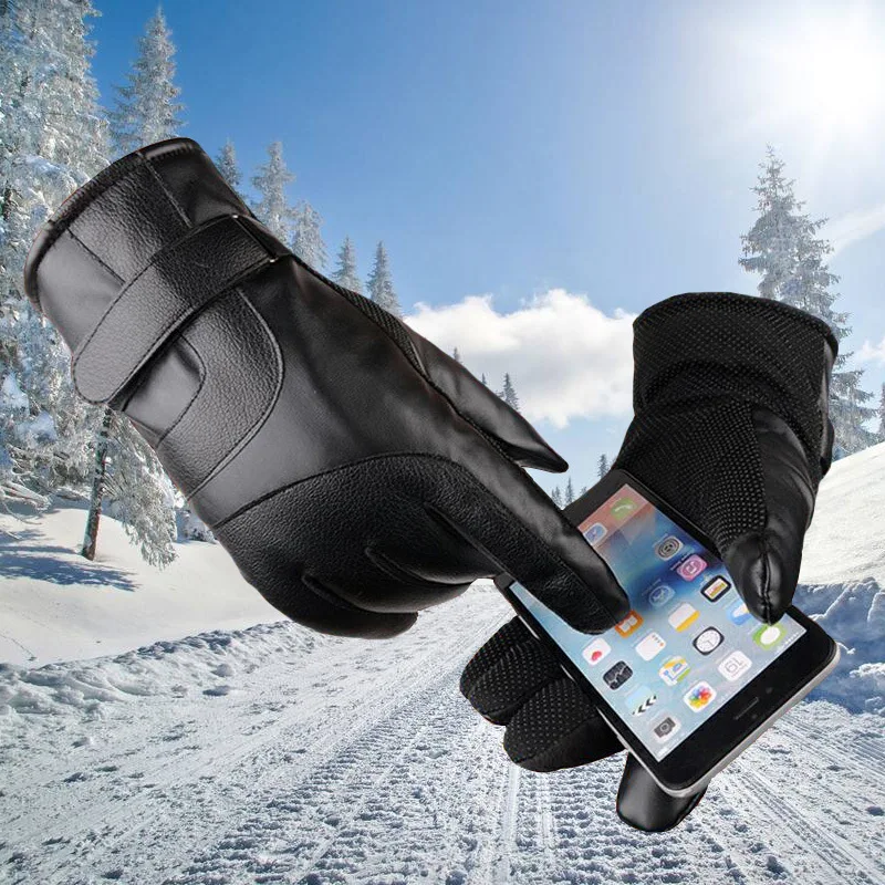 Новые зимние перчатки, мужские теплые перчатки, ветрозащитные перчатки, водонепроницаемые, для вождения, варежки для мужчин G013