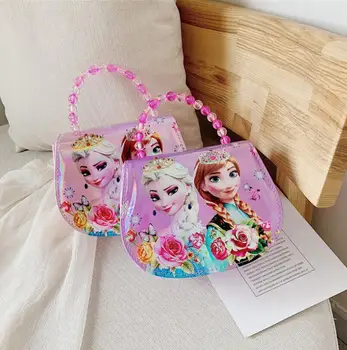 

Children's handbags cartoon Princess Crossbody Little Girl Shoulder Cross Bag Elsa Anna