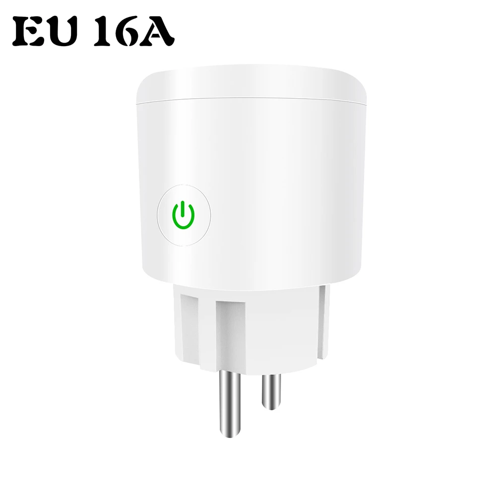 EU 16A Умный дом ЕС Wifi умная вилка 10A 16A Голосовое управление с монитором мощности Wifi Беспроводная умная розетка с Google Home Alexa - Комплект: EU 16A