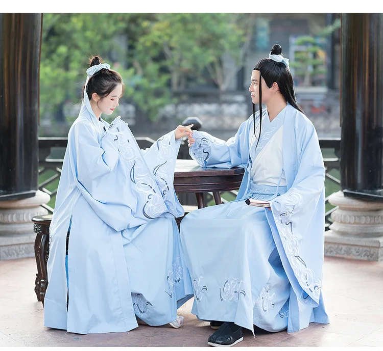 Вышивка танцевальные костюмы Hanfu для женщин и мужчин китайский праздничный наряд народное платье феи певцы рейв представление одежда DC3433