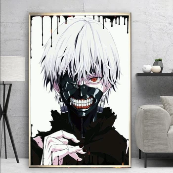 

Tokyo Ghoul Painting 5D DIY Diamonds Full Round Drill Japanese Anime Handmade Embroidery Wall Art Living Room Home Decoration