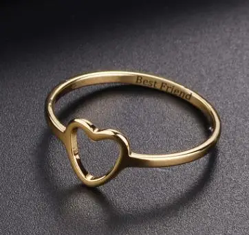 Rings On Fingers Heart ring Best Friends jewelry 2020 bague schmuck rings for girls bts accessories christmas present