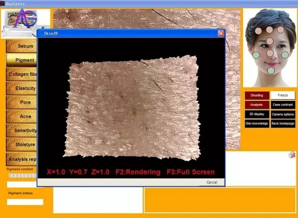 Профессиональный 3D цифровой анализ кожи лица кожи тестовое устройство для дома салон клиника