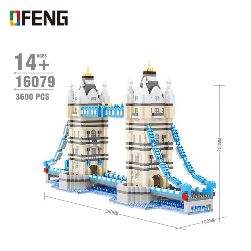 Balody Architecture Лондон Твин мосты строительные блоки микро алмаз сборка