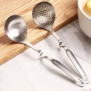 

Z-shaped Design Stainless Steel Slotted Spoon Soup Spoon Strainer Hot Pot Ladle Colander Soup Filter Cooking Utensils