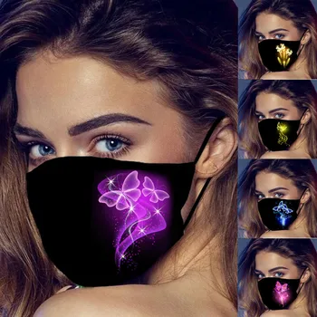 

1pc Mouth Masks For Dust Protection Face Mask Washable Earloop Mask Adjustable Soft Washable Printed Pattern Mascarilla Adulto