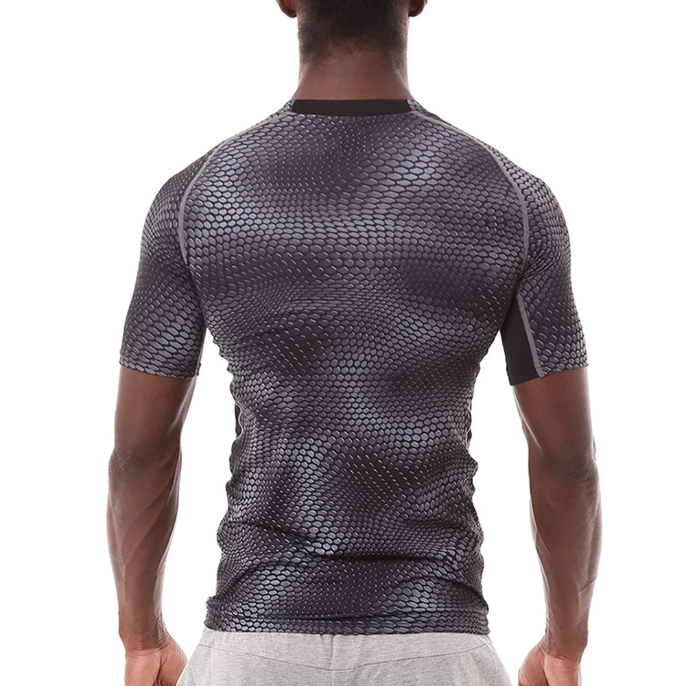 Mens Quick Dry Compression T-Shirt Hankyky Short Sleeve Baselayer Athletic Sport Training Outdoor Tee Tops