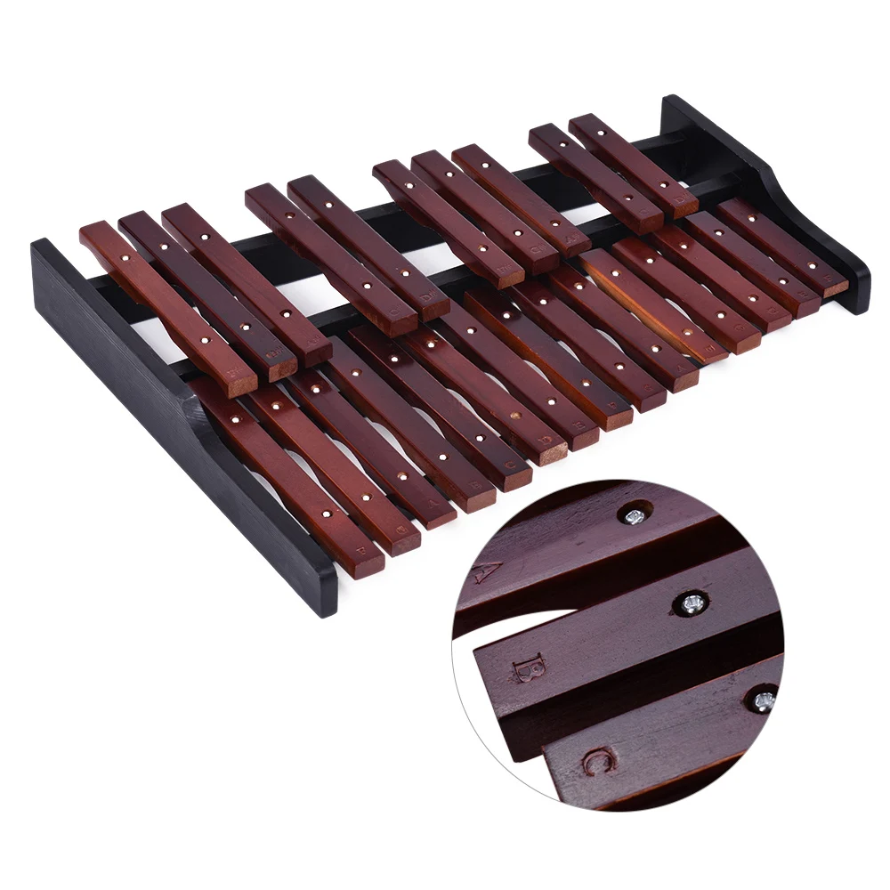 Складной деревянный ксилофон Glockenspiel с 25 нотами рама деревянные прутки учебный