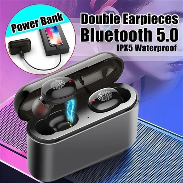 Bluetooth беспроводная водонепроницаемая гарнитура с одной кнопкой Touch 32 Yes IPX5 50mAh V5.0 спортивные наушники 2600mAh 108dB