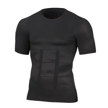 

For Corrector Compression Body Building Fat Burn Chest Tummy Shirt Corset Mens Slimming Shaper Posture Vest Male Belly Abdomen