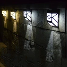 Солнечный Ретро светодиодный настенный светильник садовая тропинка изгородь двора прохода светодиодный настенный светильник Открытый водонепроницаемый IP65 Светодиодная лампа-фонарь