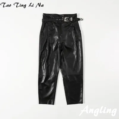 

Женские брюки из натуральной овечьей кожи, высококачественные, 2020