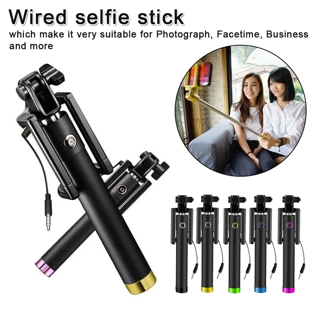 Проводной selfie Stick с Bluetooth Контролируемая ручным моноподом выдвижной складной Автоспуск для наружных осветительных приборов мини мобильный телефон selfie селфи-палка штатив-Трипод