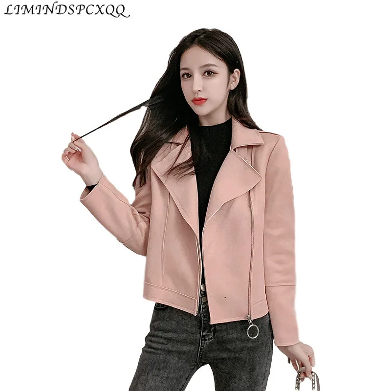 

Deerskin fleece coat women's short 2021 fall/winter New Korean style slimming all-match jacket motorcycle top