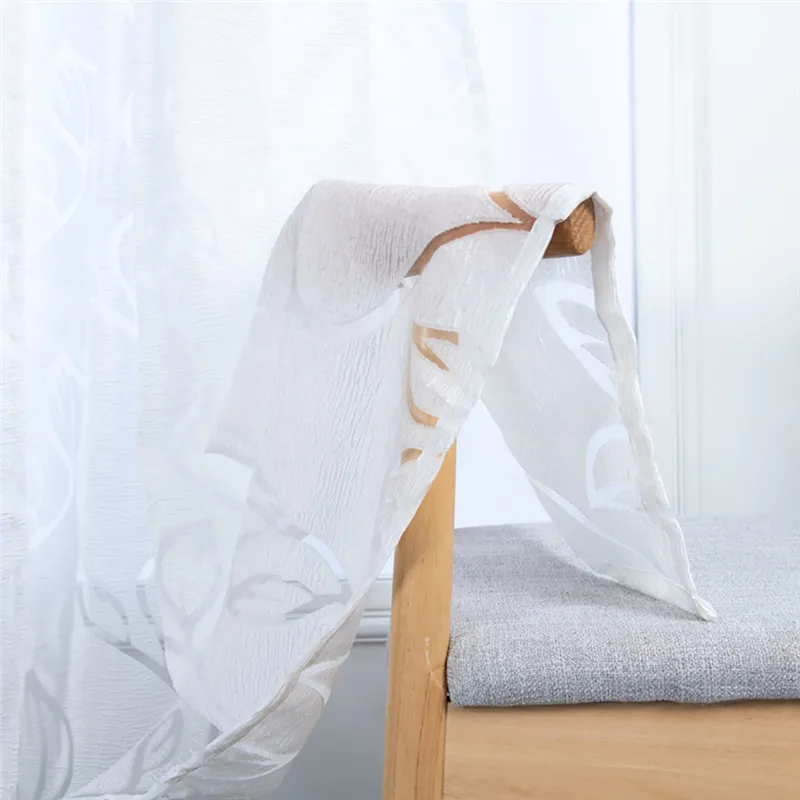 Trees Sheer Curtain Tulle Window Treatment Voile Drape Valance Fabric curtains for bedroom rideaux pour le salon  #4O09 (27)