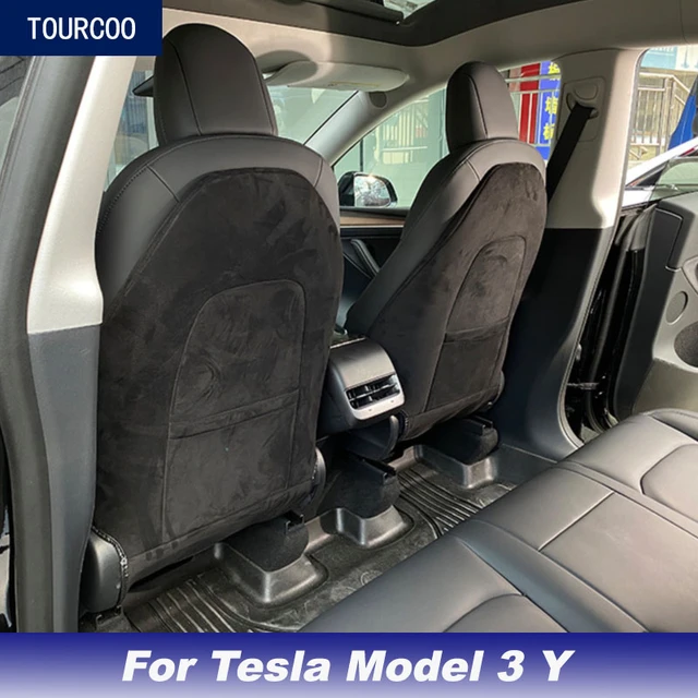 Car Seat Anti-kick Pad Cover for Tesla Model 3 Y Microfiber