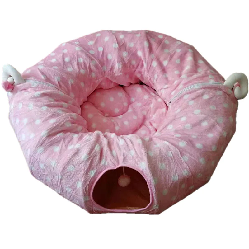 

Pet Tunnel Cat Play Toy Funny Pet Foldable Tunnel Bulk Small Pet Toys Portable Rabbit Pet Tunnel Cat Beds House and Sleep with B