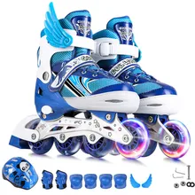 Bonjean новые детские регулируемые коньки роликовые коньки для мальчиков и девочек полный набор один флэш коньки обувь тщательно проверяйте Размер