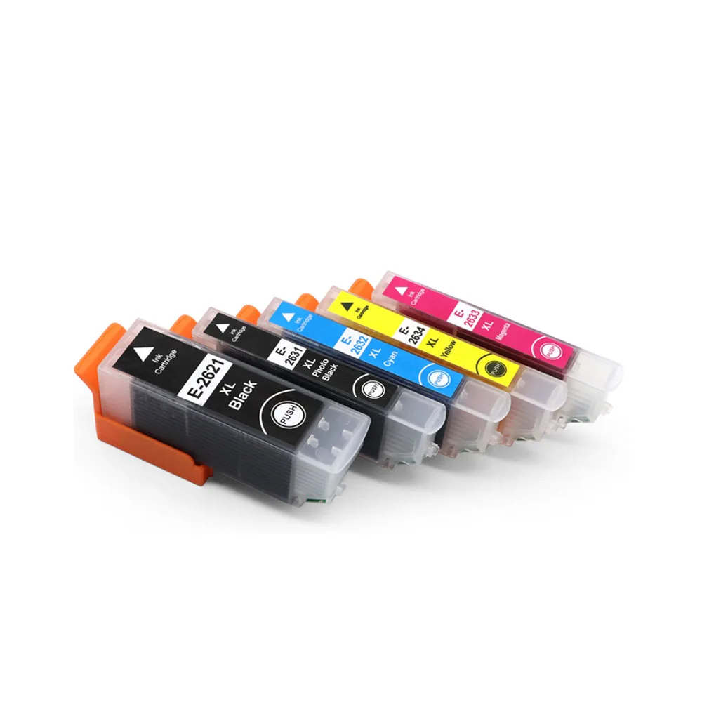 26XL Compatible for T2621 T2631 to T2634 Ink cartridge for Epson XP510 XP520 XP600 XP605 XP610 XP615 XP620 XP625 XP700 etc.