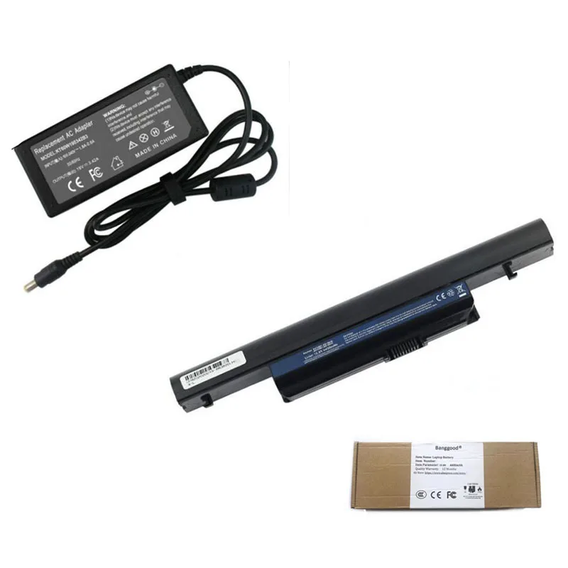4400mAh Laptop Battery + 19V 3.42A Power Charger for Acer AS10B31 AS10B41 Aspire 3820 3820G 3820T 4820 4820T 5315 5820 5820T | Электроника
