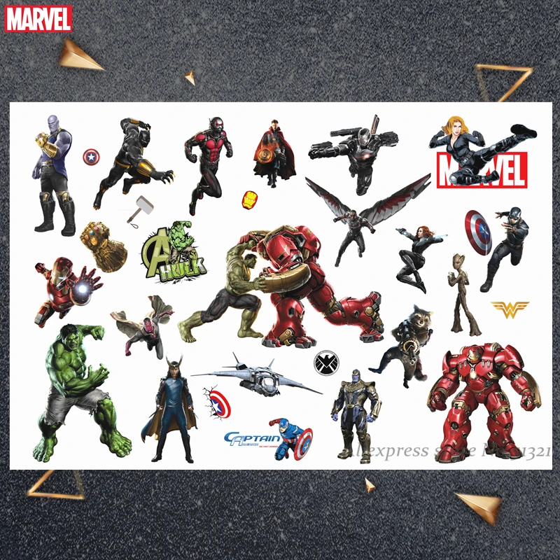 Hasbro Человек паук Marvel Железный человек Мститель детский мультяшный временный