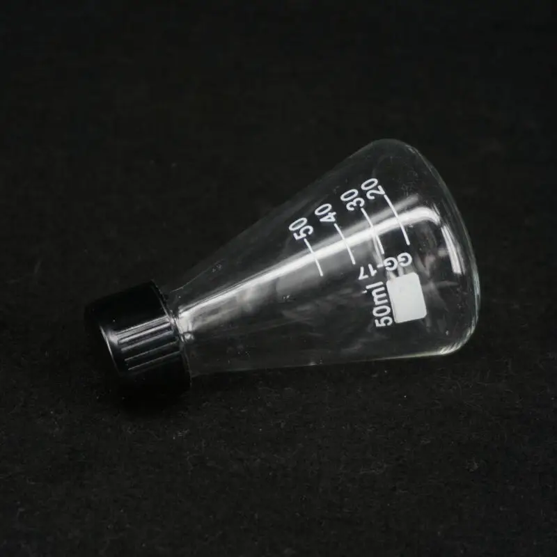 

G50ml conical conical narrow neck screw cap flask laboratory supplies borosilicate flask