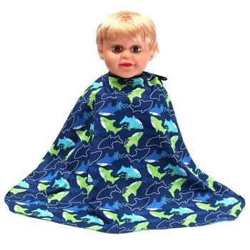 

Dolphin Pattern Apron Anti-Static Comfortable Hair Cutting Cartoon Easy Clean Soft Salon Hairdressing Cover Bright Colors