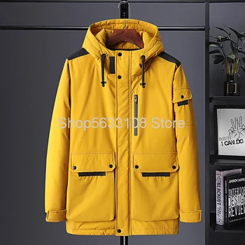 

6847 Cold Men's Wear Tooling Down Cotton-padded Jacket 2020 Winter Coat Li Collar More Pocket Cotton-padded Jacket Male