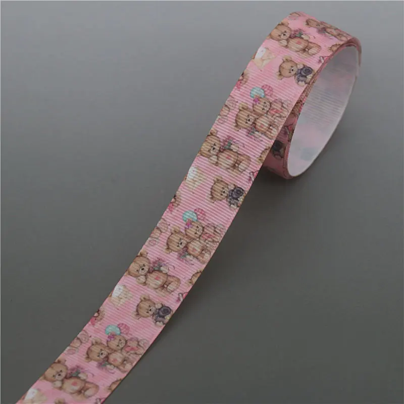 DHK 10 ярдов Мультяшные животные напечатанный Grosgrain ленточный аксессуар Hairbow головной убор украшение «сделай сам» оптом OEM B1868