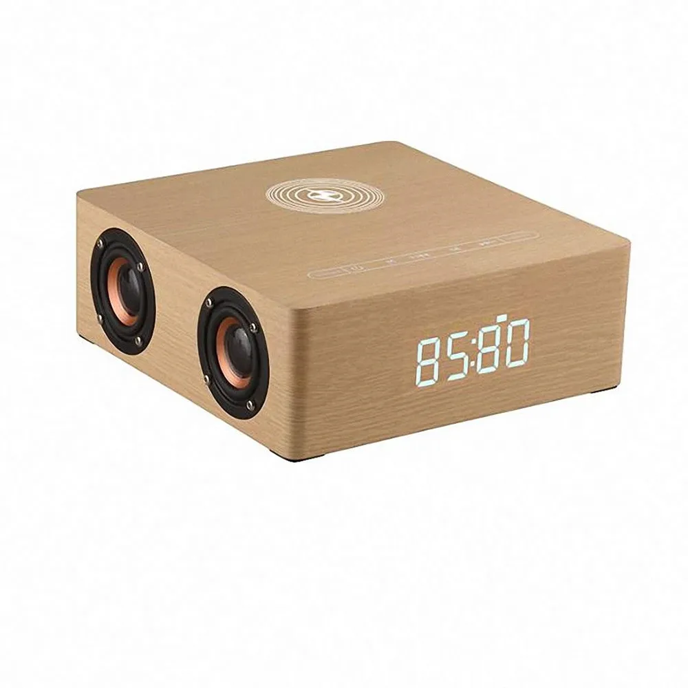 with wireless charge HYASIA будильник с функцией buetooth динамик многофункциональное Беспроводное зарядное устройство для iPhone стерео аудио музыкальный плеер Музыка объемный звук - Цвет: with wireless charge