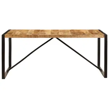 【USA Warehouse】Dining Table 70.9"x35.4"x29.5" Solid Mango Wood 1