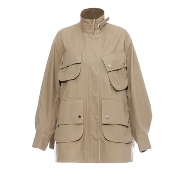 

TVVOVVIN Europe Fashion Women Jackets Solid Color Cotton Wild Ladies Jackets Autumn New 2019 Casual Women Clothing B092