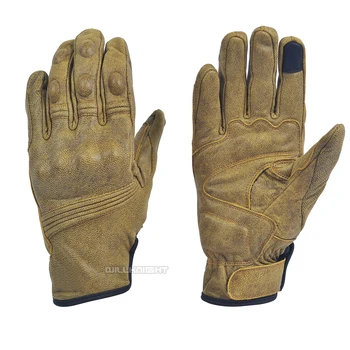 

New Motorcycle Racing Bike Retro Urban Touchscreen Classic Leather Gloves City Ride Touring Genuine Gloves