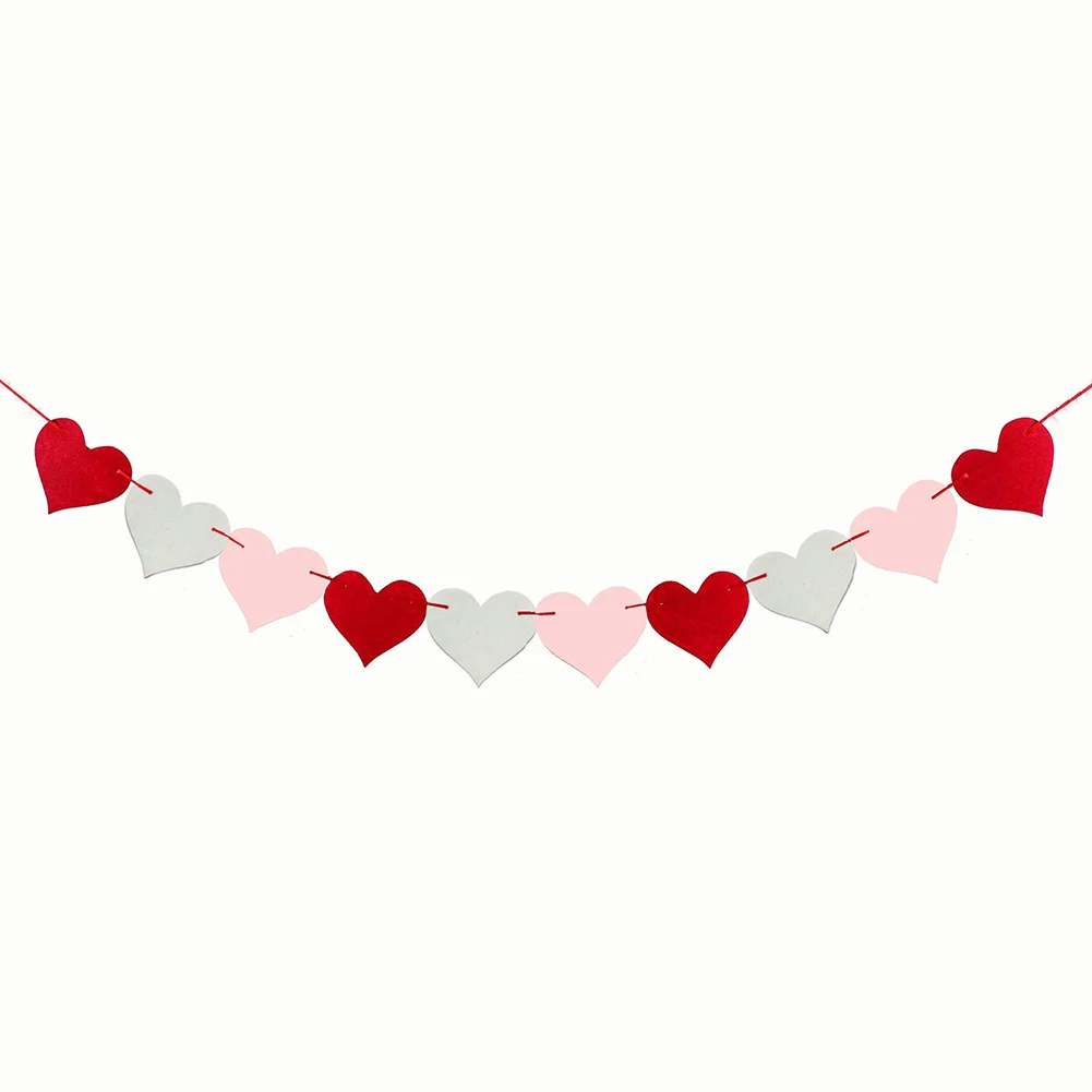 Love 04 Домашние любящие флажки в форме сердца вечерние украшения День Святого Валентина Висячие Настенные баннер Свадебные льняные ласточкин хвост овсянка - Цвет: Love 04