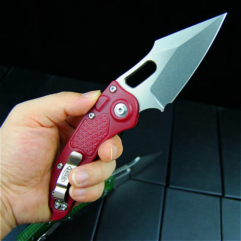 USA m390(cryogenic treatment)60HRC folding knife TC4 titanium alloy camping folding knife CNC precision carving hunting knife