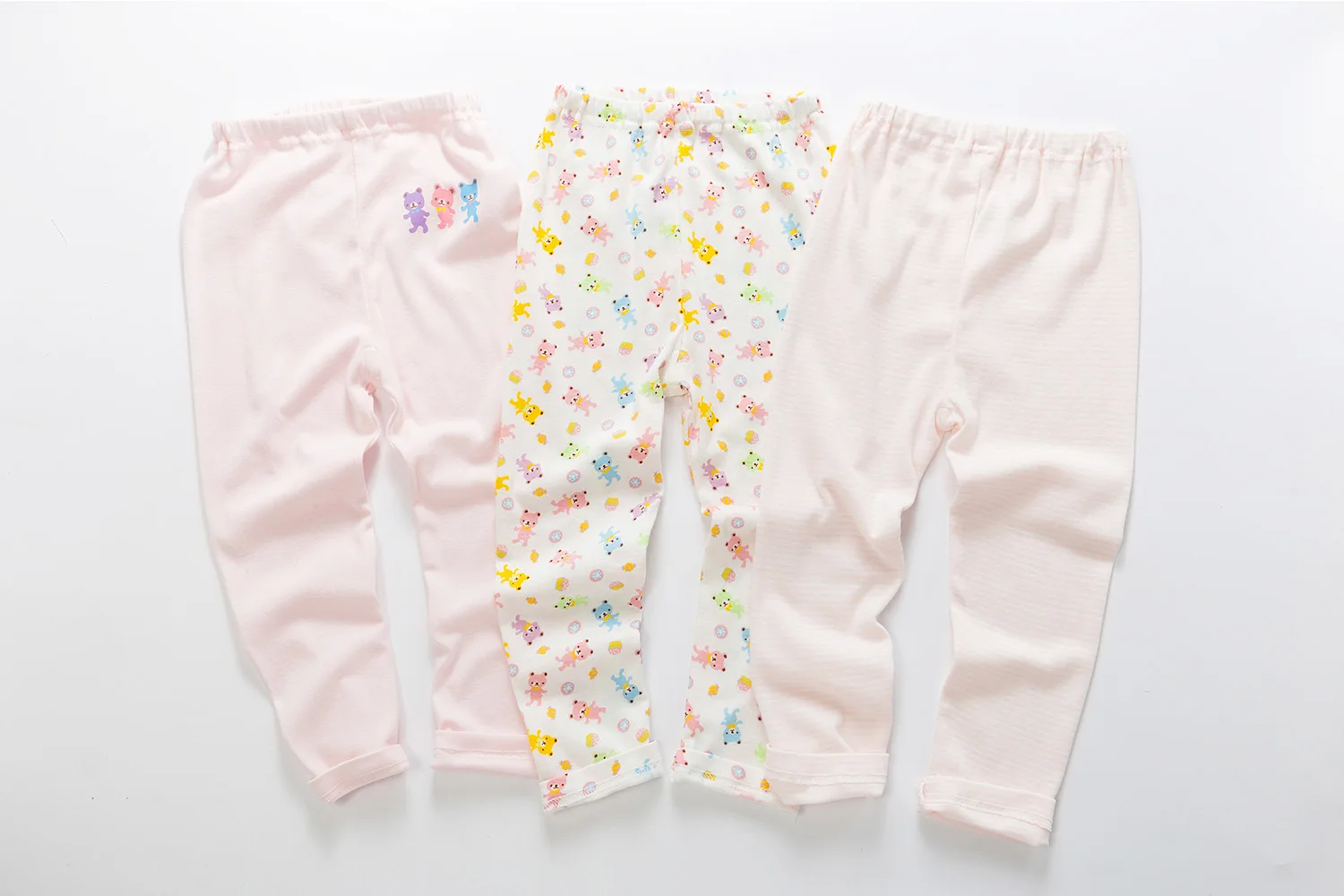 19 Years New Style Four Seasons Thin Cotton Cartoon Bear Elasticity Thread Men And Women Children Long Underwear Air Conditioner
