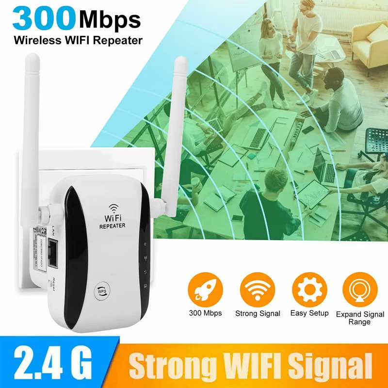 

300Mbps Wifi Repeater Wireless-N 802.11 2.4G AP Router Extender Signal Booster Range Wi-Fi Amplifier Access Point For Home