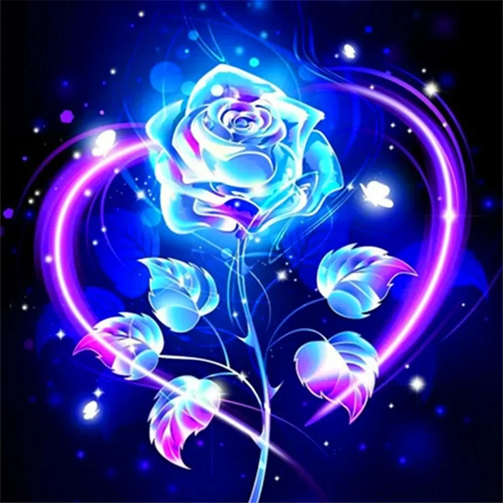 5D DIY Diamond Painting Rose Flower Embroidery Scenery Sale Cross Stitch Kit Mosaic Craft Needlework Home Decor | Дом и сад