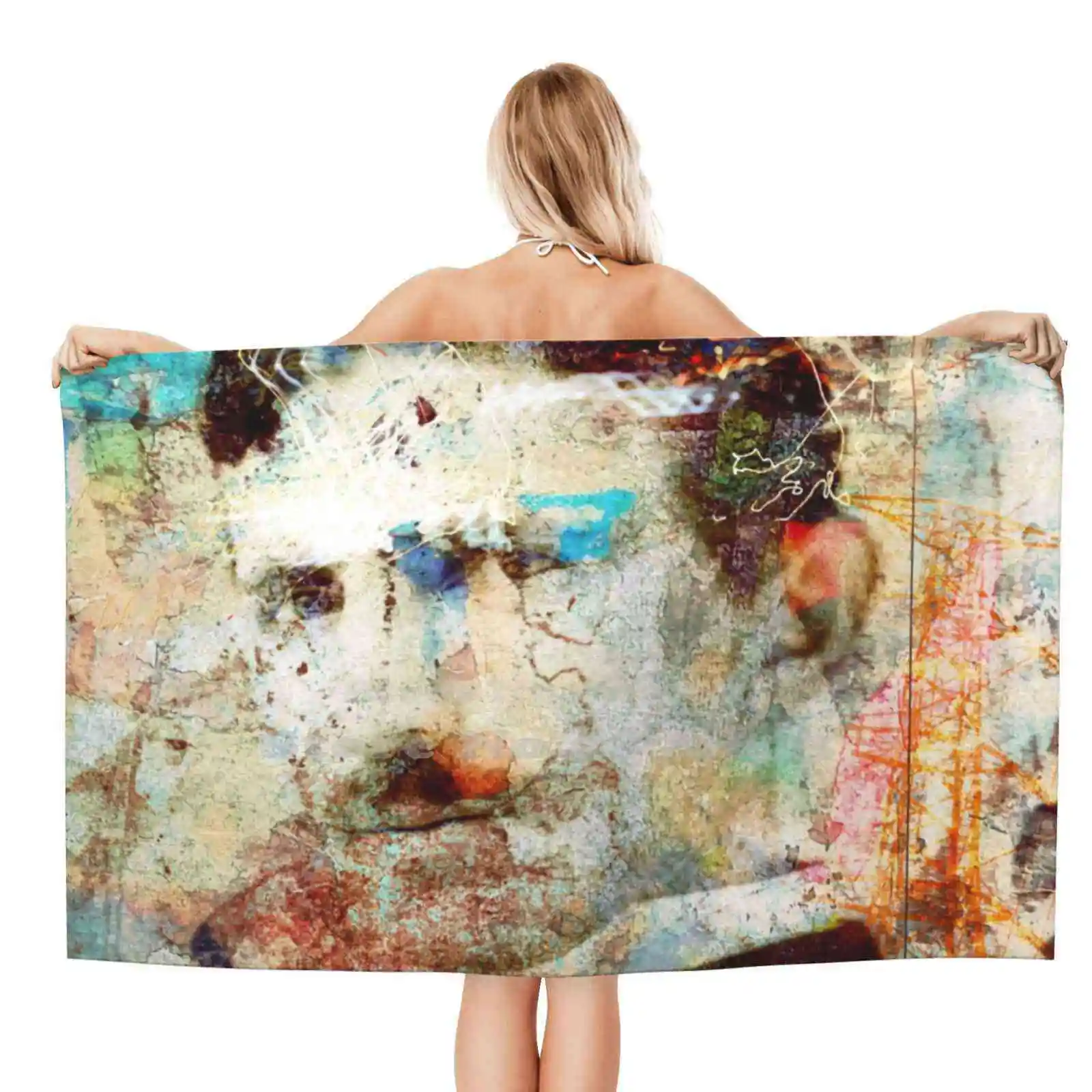 Nikatesla Inventor Scientist Electricity Collage Ritratto Asciugamano Da Bagno Grande Telo Mare Coperta Per La Protezione Solare Inventor Electric