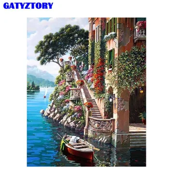 

GATYZTORY Frame Picture Landscape DIY Painting By Numbers Modern Home Wall Art Picture Canvas Painting For Home 40x50cm Artwork
