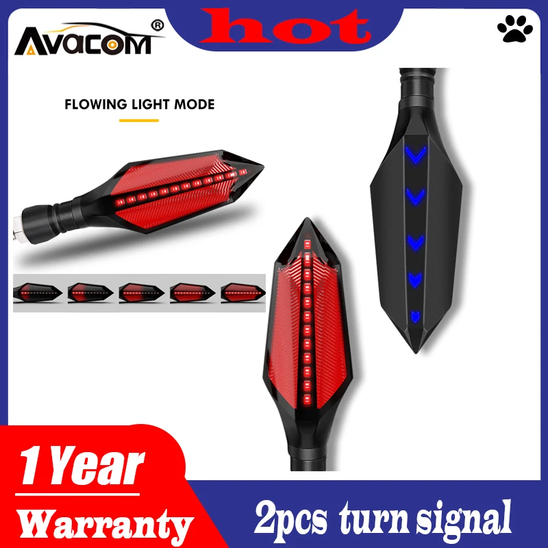

2PCS Motorcycle Turn Signal Light Brake Lamp work light 12V Light LED Double-sided lamp Indicator Flasher