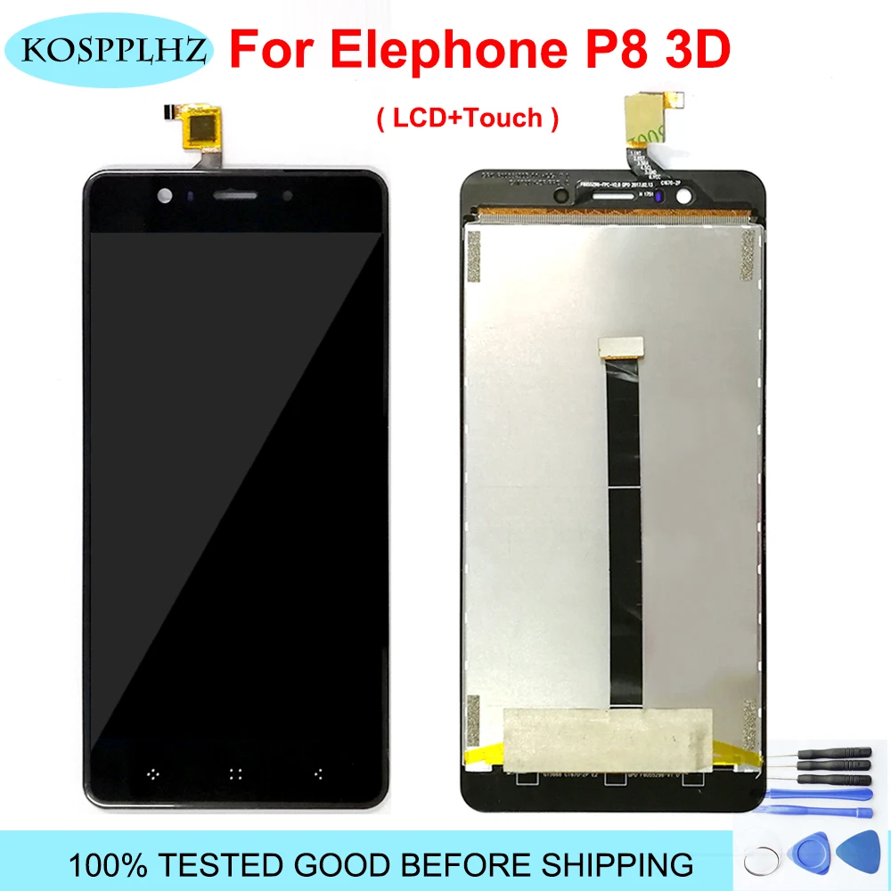

100% TESTED For Elephone P8 3D LCD Display+Touch Screen+Tools Digitizer Assembly Replacement 5.5 Inch P8 3D Phone Accessories