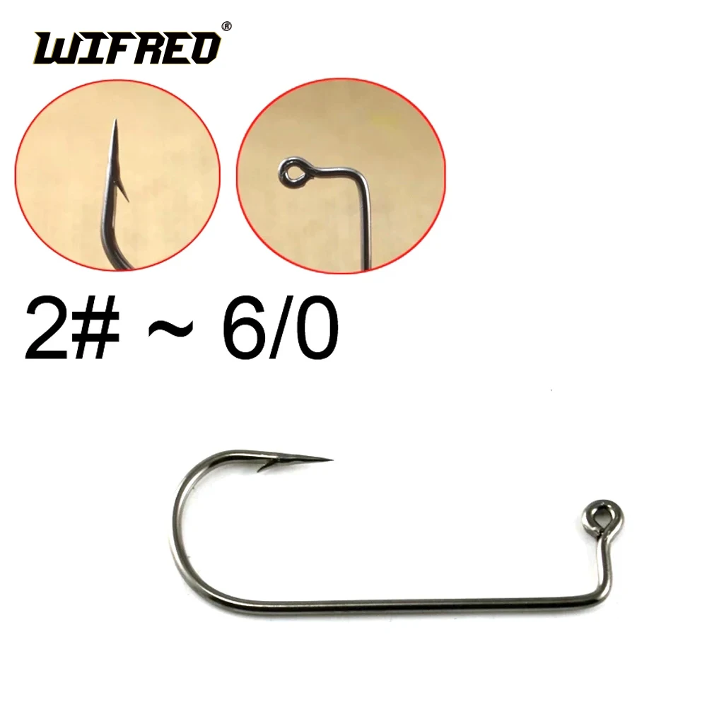 100pcs Fishhook 90 Degree Jig Hooks Carbon Steel Round Bent Hook Size 1# To F xe