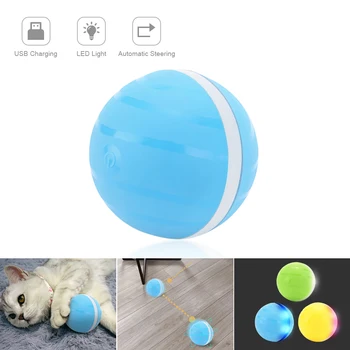 

Best Selling 2019 Products Toys For Dogs Magic Roller Ball Jumping Ball USB Electric Pet Ball LED Rolling Flash Ball For Cat Toy