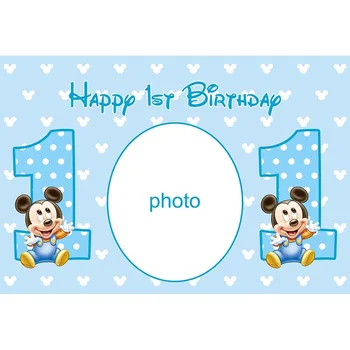

Photography Background happy one year birthday For Baby shower Photocall Backdrop Children Photo Studio