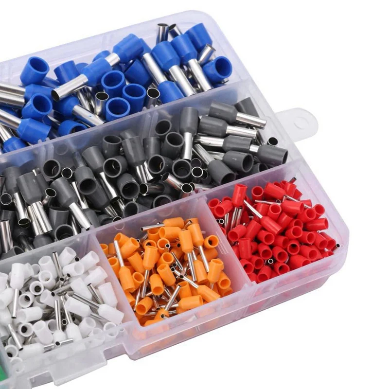 AMS-800 Wire Crimping Tool Kit Awg 10-22 Terminal Connector Sleeves Contractors Ferrule Crimper Pliers for Stripper Wiring Pro