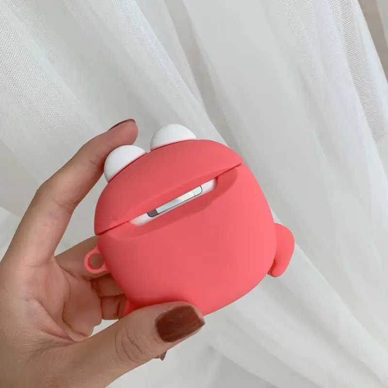 Уникальный Краб Защитный чехол силиконовый чехол с карабином для Airpods 1/2