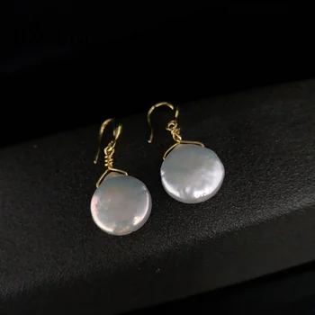 

14KGF Handmade Natural Fresh Water Baroque Pearl Drop Earring Drop Earrings For Women Fine Jewellery
