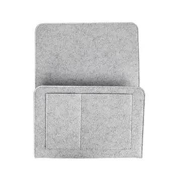 

Light Grey Color Organizer Dormitory Storage Bag Fashion Durable Home Space-Saving Unisex Travel Storage Bag Wool Felt Portable