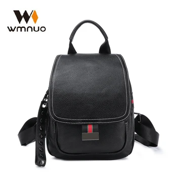 

Wmnuo 2019 Backpack Women Cow Leather School Bags For Girls Shoulder Bag Mochila Designer Travel Bag Casual Computer Backpack